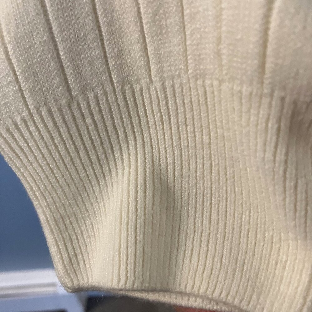 NWOT Bice Moch Turtleneck Ribbed Ivory Sweater Large🙂 - Picture 6 of 8